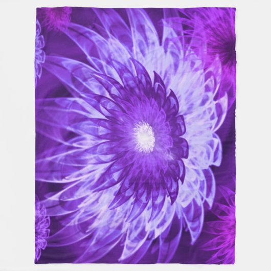 Fleece Blanket Fantasy Blume Lila (Vorderseite)