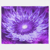 Fleece Blanket Fantasy Blume Lila (Vorderseite (Horizontal))