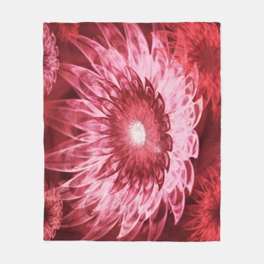 Fleece Blanket Fantasy Blume Red (Vorderseite)