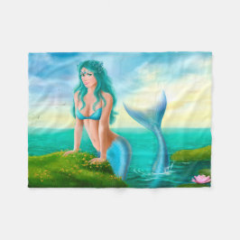 Fleece Blanket, Fantasy schöne Meerjungfrau