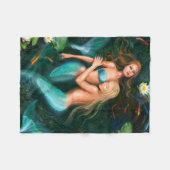 Fleece Blanket, Fantasy schöne Meerjungfrauen (Vorderseite (Horizontal))