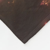 Fleece Blanket Fraktal Blätter Red Glow (Ecke)