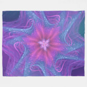 Fleece Blanket Fraktal Delikate Cyan Palette (Vorderseite (Horizontal))