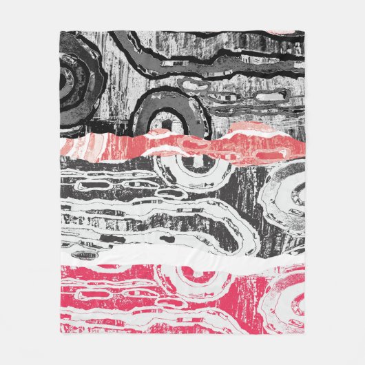 Fleece Blanket – Friction Lands Abstract Design (Vorderseite)