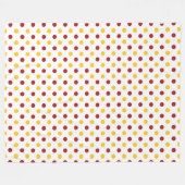Fleece Blanket/Gelb und Burgundy Polka Dots (Vorderseite (Horizontal))