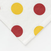 Fleece Blanket/Gelb und Burgundy Polka Dots (Ecke)