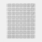 Fleece Blanket, geometrisch weiß und schwarz (Vorderseite)