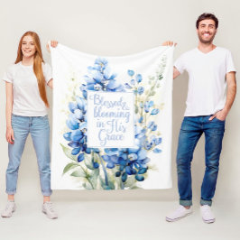 Fleece Blanket Gesegnet und blühend Bluebonnet