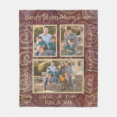 Fleece Blanket "Gold Burgundy Swirl" Foto Blanket (Vorderseite)