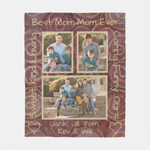 Fleece Blanket "Gold Burgundy Swirl" Foto Blanket