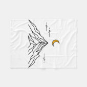 Fleece Blanket "Golden Moon & Peaks" (Vorderseite (Horizontal))