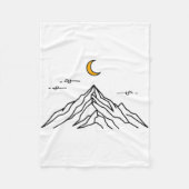 Fleece Blanket "Golden Moon & Peaks" (Vorderseite)