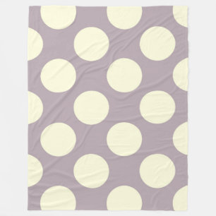 Fleece Blanket Große Kreise Docht Lila Creme