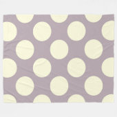 Fleece Blanket Große Kreise Docht Lila Creme (Vorderseite (Horizontal))