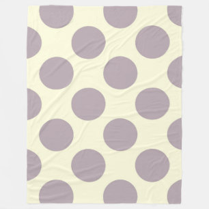 Fleece Blanket Große Kreise Docht Lila Creme