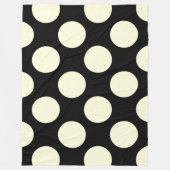Fleece Blanket große Kreise Dot Black Cream (Vorderseite)