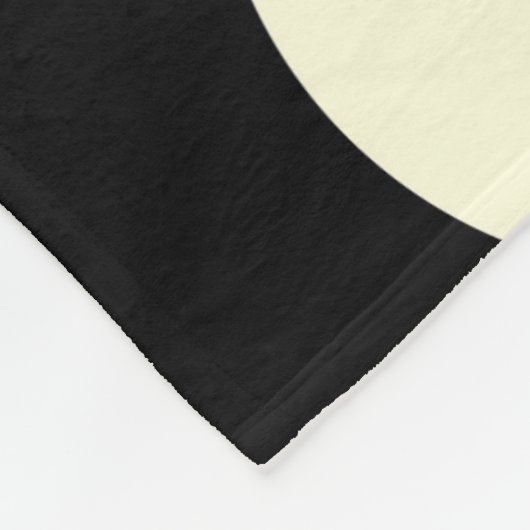 Fleece Blanket große Kreise Dot Black Cream (Ecke)