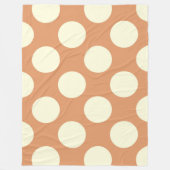 Fleece Blanket große Kreise Dotbraune Creme (Vorderseite)