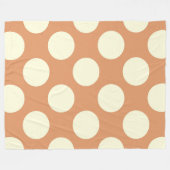 Fleece Blanket große Kreise Dotbraune Creme (Vorderseite (Horizontal))