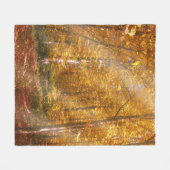 Fleece Blanket Herbstwald Gold Rennen (Vorderseite (Horizontal))