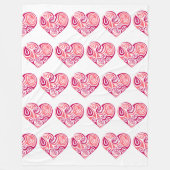 Fleece Blanket - Herzdesign 2 (Vorderseite)