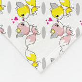 Fleece Blanket/Kissing Baby Fox (Ecke)