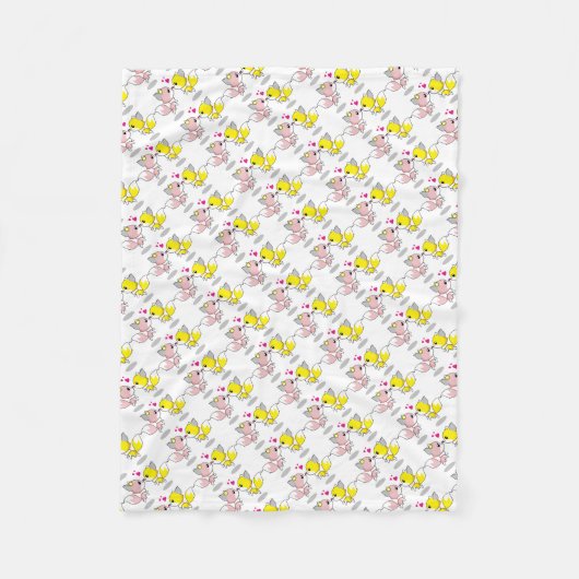 Fleece Blanket/Kissing Baby Fox (Vorderseite)