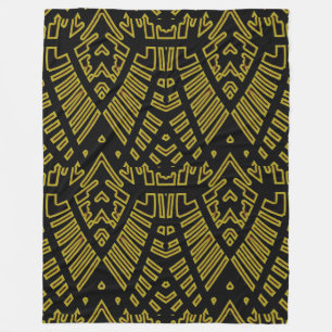 Fleece Blanket - Klassisches Schwarz-Gelb-Design