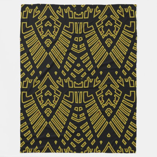 Fleece Blanket - Klassisches Schwarz-Gelb-Design (Vorderseite)