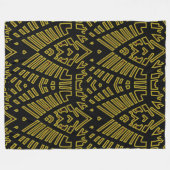 Fleece Blanket - Klassisches Schwarz-Gelb-Design (Vorderseite (Horizontal))