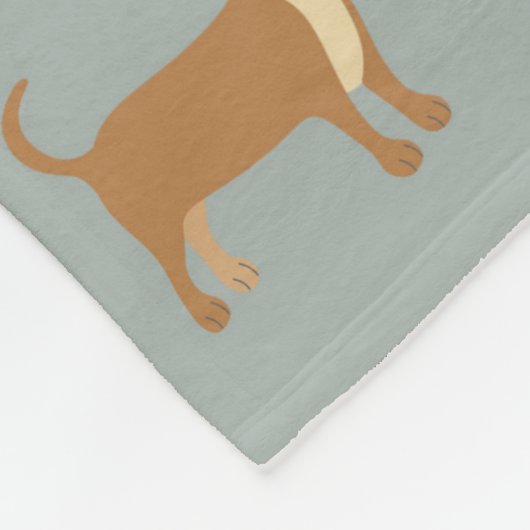 Fleece Blanket klein mit Hundelabbildungen (Ecke)