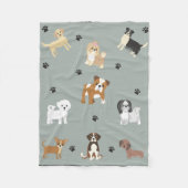 Fleece Blanket klein mit Hundelabbildungen (Vorderseite)
