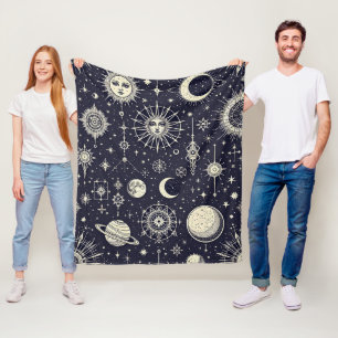 Fleece Blanket kosmische Mythologie Sun und Sky Sy