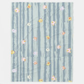 Fleece Blanket (Large 60" x 80") – Whimsy Faces (Vorderseite)