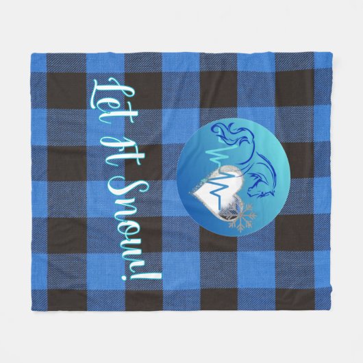 Fleece Blanket- Let it Snow (Vorderseite (Horizontal))