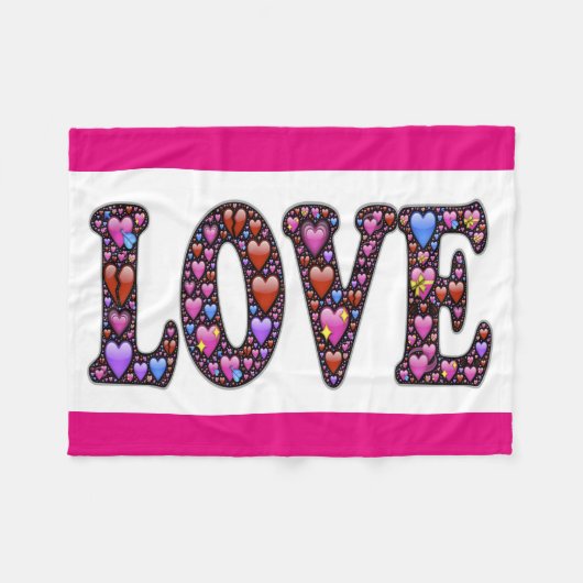 Fleece Blanket/Liebe (Vorderseite (Horizontal))