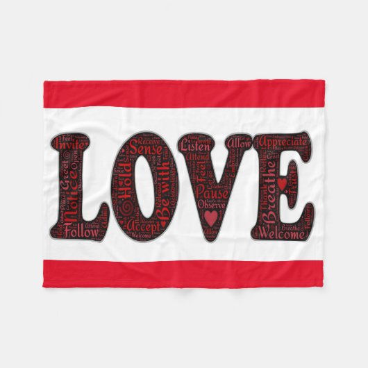 Fleece Blanket/Liebe (Vorderseite (Horizontal))