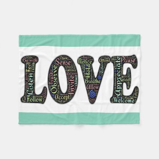 Fleece Blanket/Liebe (Vorderseite (Horizontal))