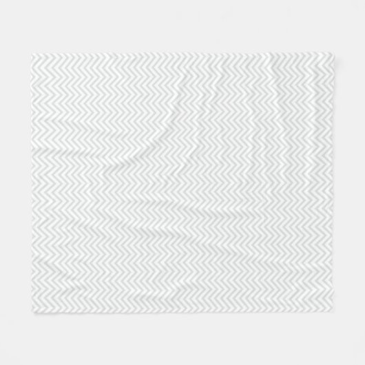 Fleece Blanket - Light Gray Zigzag (Vorderseite (Horizontal))