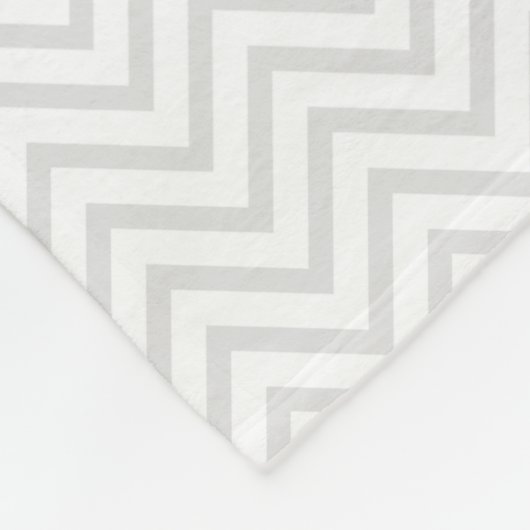 Fleece Blanket - Light Gray Zigzag (Ecke)