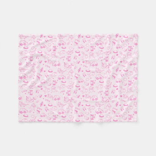 Fleece Blanket Light Pink (Vorderseite (Horizontal))