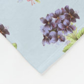 Fleece Blanket Lila Violets Muster blass (Ecke)