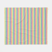 Fleece Blanket - Mehrfarbig Zigzag 3 (Vorderseite (Horizontal))