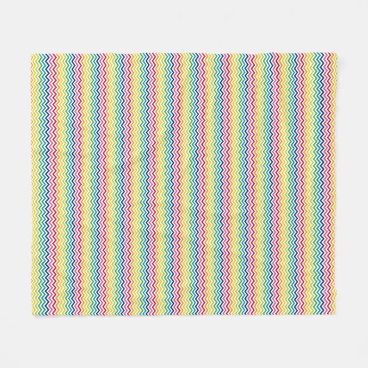 Fleece Blanket - Mehrfarbig Zigzag 3 (Vorderseite (Horizontal))
