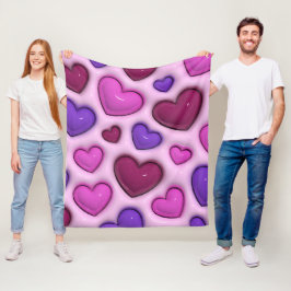 Fleece Blanket mit 3D-Glosshörnchen