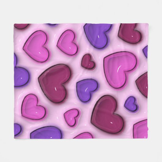 Fleece Blanket mit 3D-Glosshörnchen (Vorderseite (Horizontal))