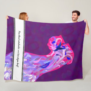 Fleece Blanket mit extravaganter Great Dane Illust