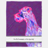 Fleece Blanket mit extravaganter Great Dane Illust (Vorderseite)