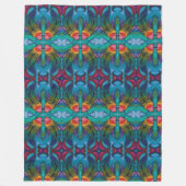 Fleece Blanket mit Regenbogen Koi Fischdesign (Vorderseite)