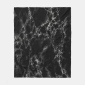 Fleece Blanket mit schwarzem Marmordesign (Vorderseite)